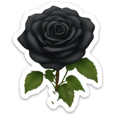 black rose boquet sticker