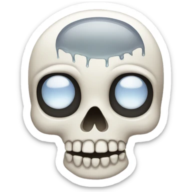 Classic skull with tears sticker