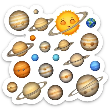 Solar system sticker