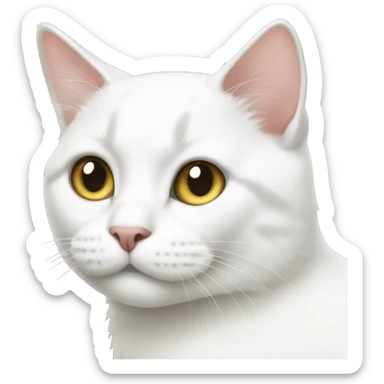 white cat sticker