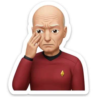 picard face palm sticker