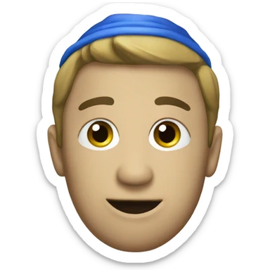 Blue Christmas ornament sticker