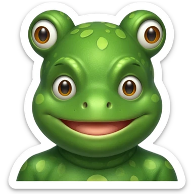 man in frog costume  sticker