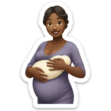a photo of a pregnant woman sticker