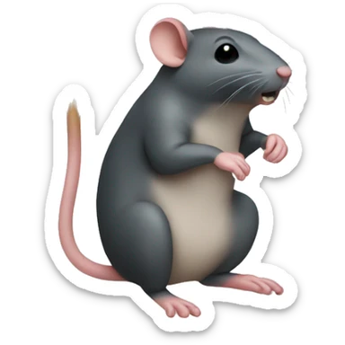 flag with colors from existing rat emoji with rat emoji on top sticker