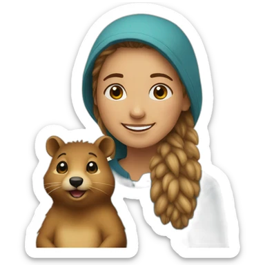 women-with-a-happy-quokka sticker