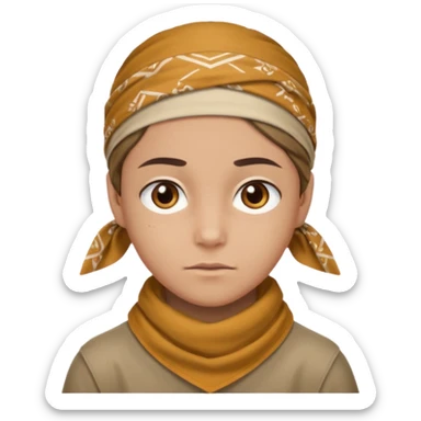 character with bandana sticker