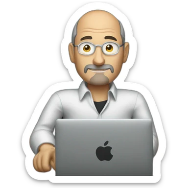 steve jobs as traveler sticker