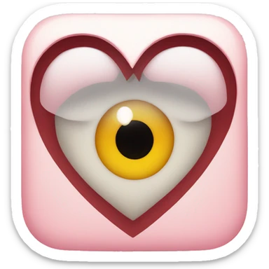 Heart eye emoji with rolling eye combined sticker