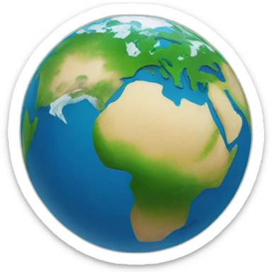 earth and countries sticker