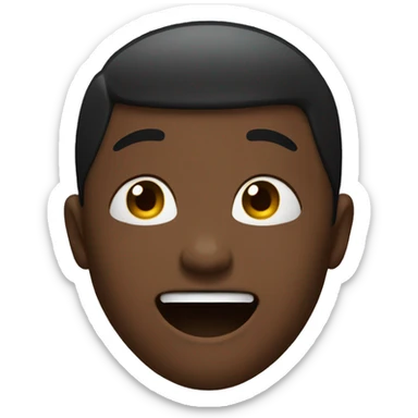 crying laughing face with ebony complexion  sticker