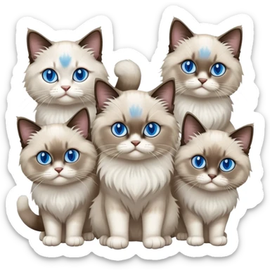 Ragdoll cat mafia street gang  sticker