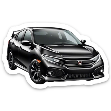 Black Honda Civic sticker