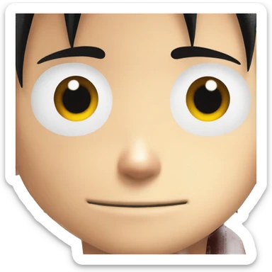 Luffy with scar under eye sticker