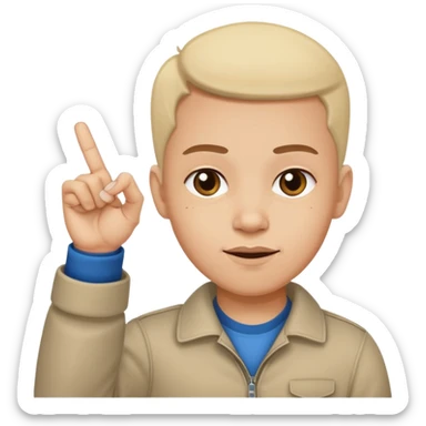 Yvl hand sign only 3 fingers up sticker