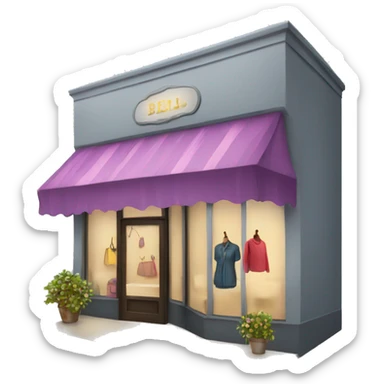 boutique cloths shop sticker