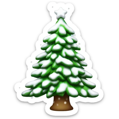 Christmas tree with Snow  sticker