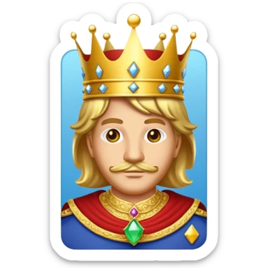 Solitaire card king sticker