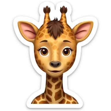 Woman with a neck like giraffe  sticker