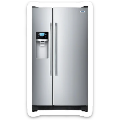refrigerator with digital screen sticker
