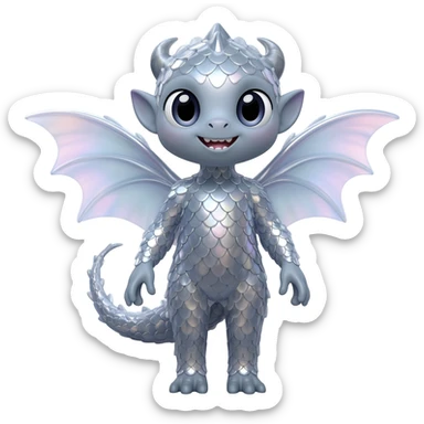 Cool cute fantasy Fionbri-Vernid-creature by griffsnuff & LiLaiRa & Falvie full body sticker
