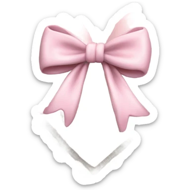 highly detailed rococo Pastel pink heart with white bow with lace and frills  sticker