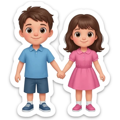 Парень и девушка держащиеся за руку sticker