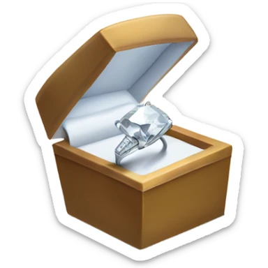 Diamond ring in a box  sticker