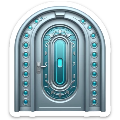 futuristic organic bioengineered door sticker