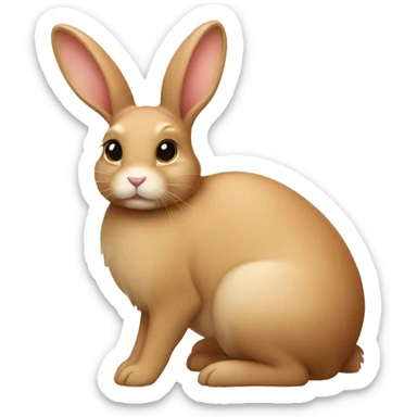 Tan bunny sticker
