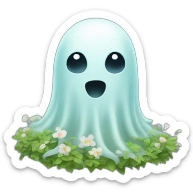 Spring ghost sticker