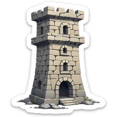 Ruined war tower sticker