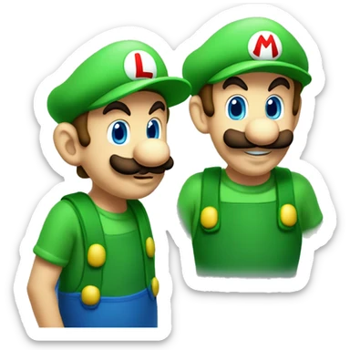 Mario and luigi sticker