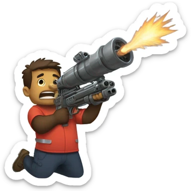 oso con minigun sticker
