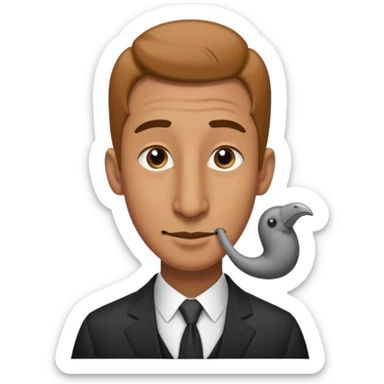 Man with a long nose wearing a suit and kipa sticker