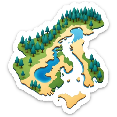 Finland map sticker