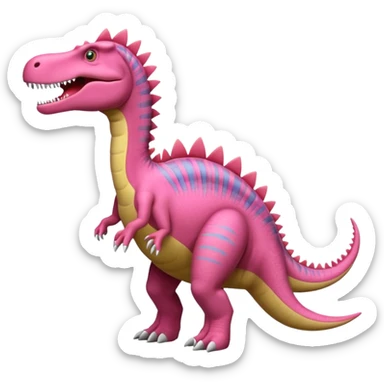 Pink spinosaurus sticker