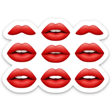 Set of lips with the words ‘crazy beautiful’ around them sticker