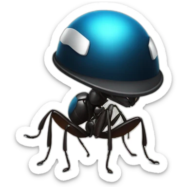ant with police helmet sticker