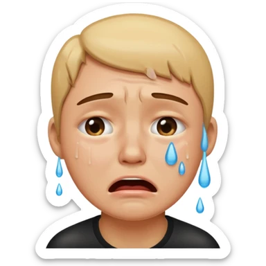 tears through cringe  sticker