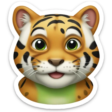 frog tiger sticker