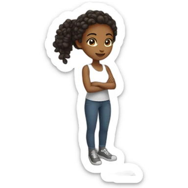 standing on mountains mixed race sticker