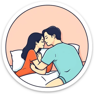 Intimate moment between lovers sfw sticker