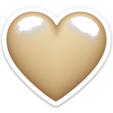 Beige heart sticker