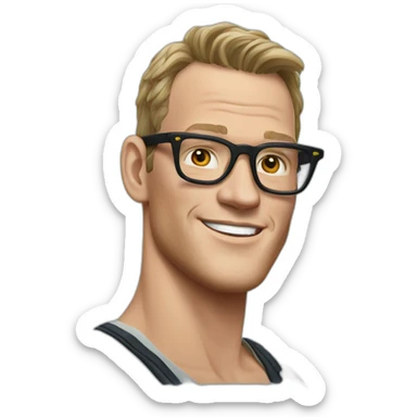 Jonathan Toews wearing glasses as beach bum sticker