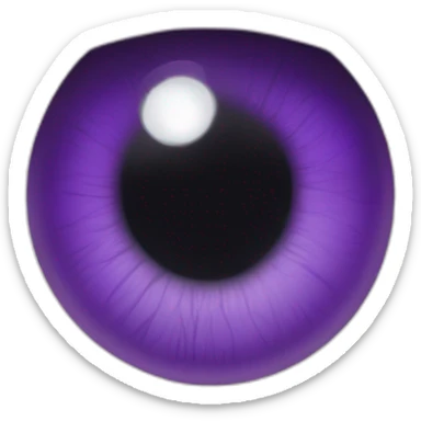 majestic godly violet iris eyeball serious intense symmetrical knowledgable sticker