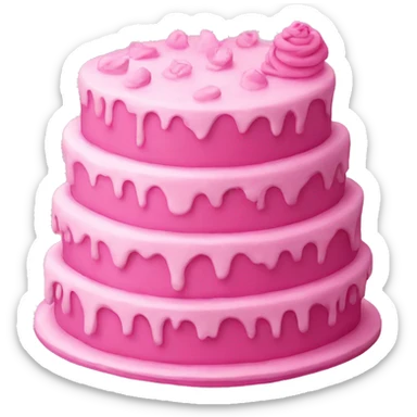 Pink cake sticker