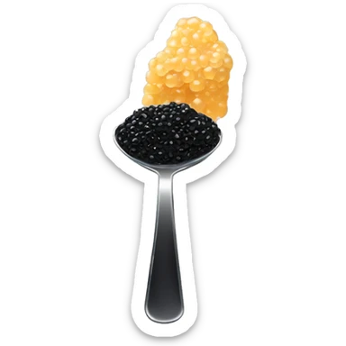 caviar with spoon sticker