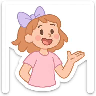 light purple bow, soft pastel, gentle shading sticker