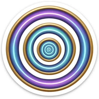 Psychic spiral icon sticker